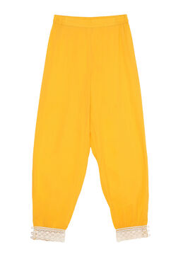 Yellow Cotton Kurta Pants Set image number 2