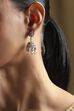 White Gold Plated Alloy Studded Jhumkas image number 1