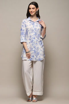 White Rayon Straight Kurti image number 0