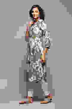 Olive Green LIVA Straight Printed Kurta image number 2