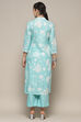 Pink Rayon Straight Suit Set image number 5