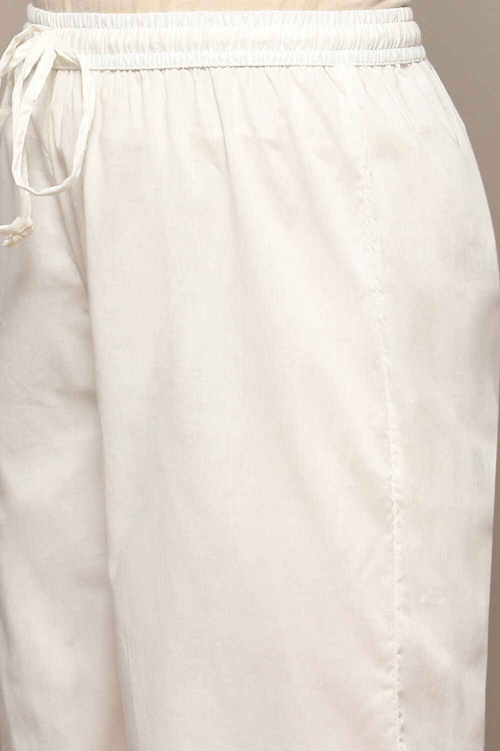 Off White Cotton Anarkali Suit Set image number 2