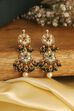 Gold Plated Brass Stone Studded Drop Earrings image number 0