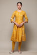 Ochre Art Silk Flared 2 Piece Set image number 0