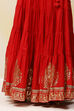 Red Flared Cotton Skirts image number 1