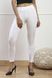 Black Cotton Blend Solid Leggings image number 4
