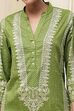 Green Cotton Printed Straight Kurta image number 1