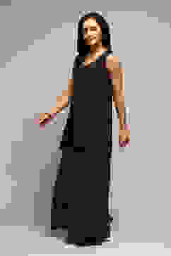 Rust & Red Polyester Flared Solid 2 Piece Set image number 4