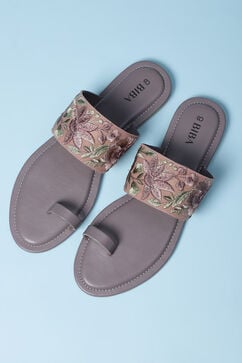 Multicolour PU Ring Toe Sandals image number 5