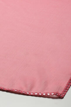 Blush Pink Polyester Straight Suit Set image number 3