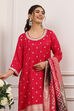 Pink Viscose Rayon Straight Suit Set image number 7