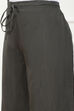 Blue Jacquard Solid Straight Palazzo Pants image number 1