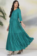 Emerald Green Rayon Fusion Dress image number 2