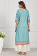 Pink Cotton Printed Straight Kurta image number 4