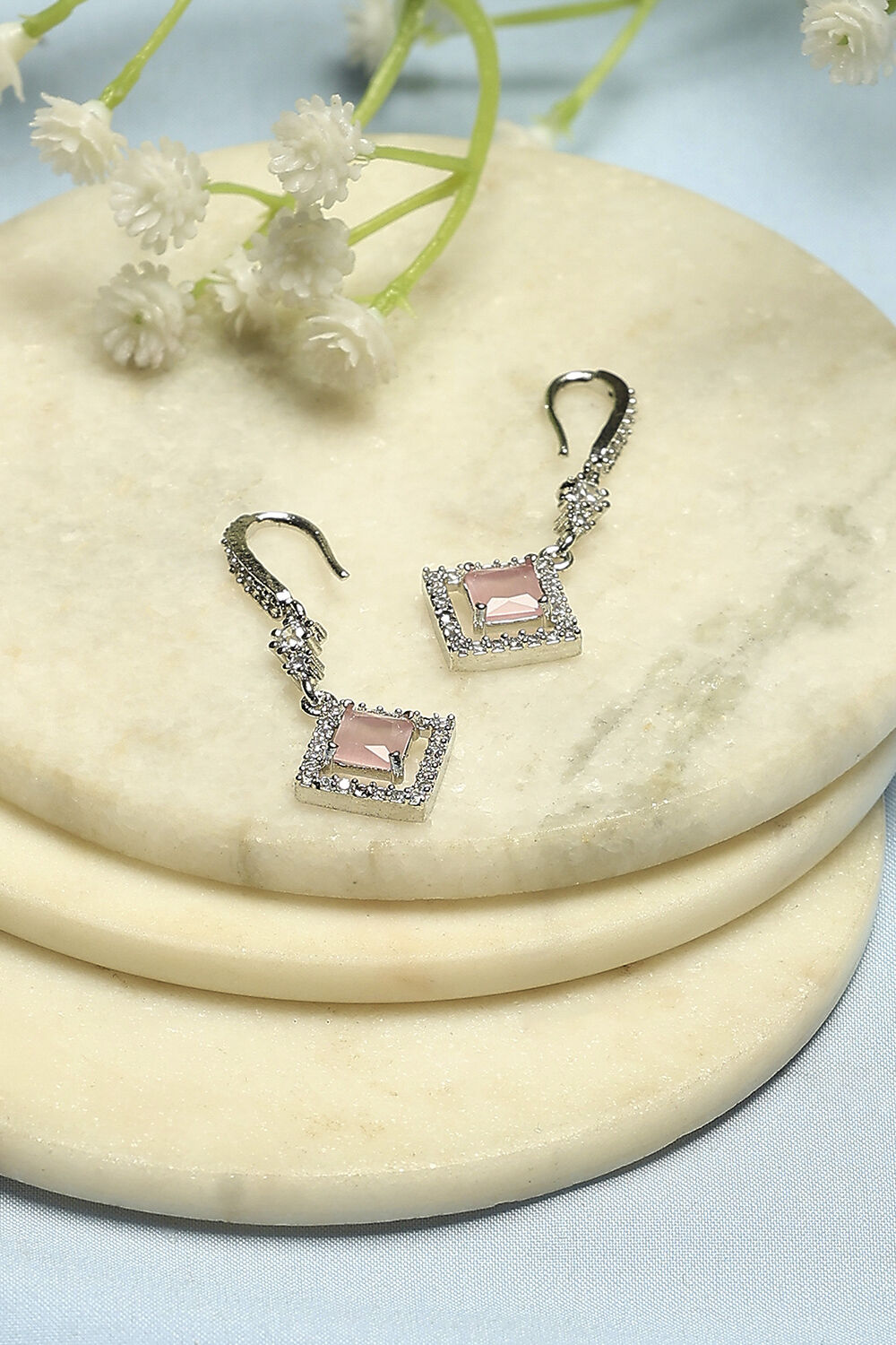 Light Pink Stone Earrings image number 0