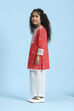 Coral Cotton Printed Straight Suit Set image number 3