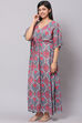 Grey Straight Poly Viscose Printed Sleepwear image number 0