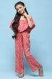 Pink Rayon Slub Straight Jumpsuit image number 0