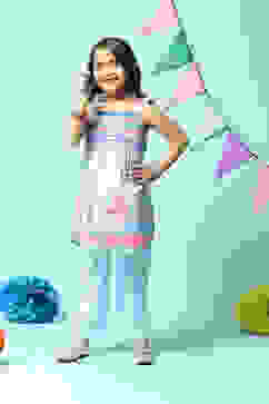 Powder Blue Cotton Straight 2 Piece Set image number 6