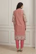 Red Cotton Straight Kurta image number 3