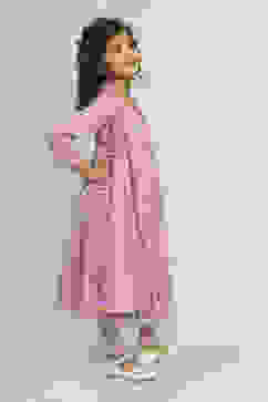 Violet Cotton Tiered Suit Set image number 5