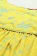 Yellow Cotton Flared Printed Kurta Dress image number 1