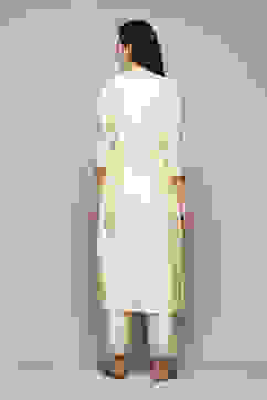 Off White Polyester Straight Printed 2 Piece Set image number 4