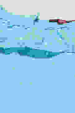 Blue Sleeveless Top With Schiffli Lace Detail image number 1