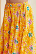 Yellow Printed Cotton Lehenga Set with Pink Dupatta image number 2