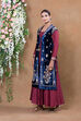 Velvet Jacket & Silk Kurta Set By Anju Modi image number 3