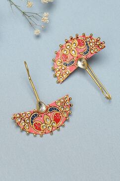 Peach Alloy Earrings image number 0