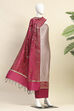 Pink Silk Unstitched Suit Set image number 4