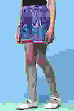 Blue Mosaic Printed Cotton Shorts image number 2