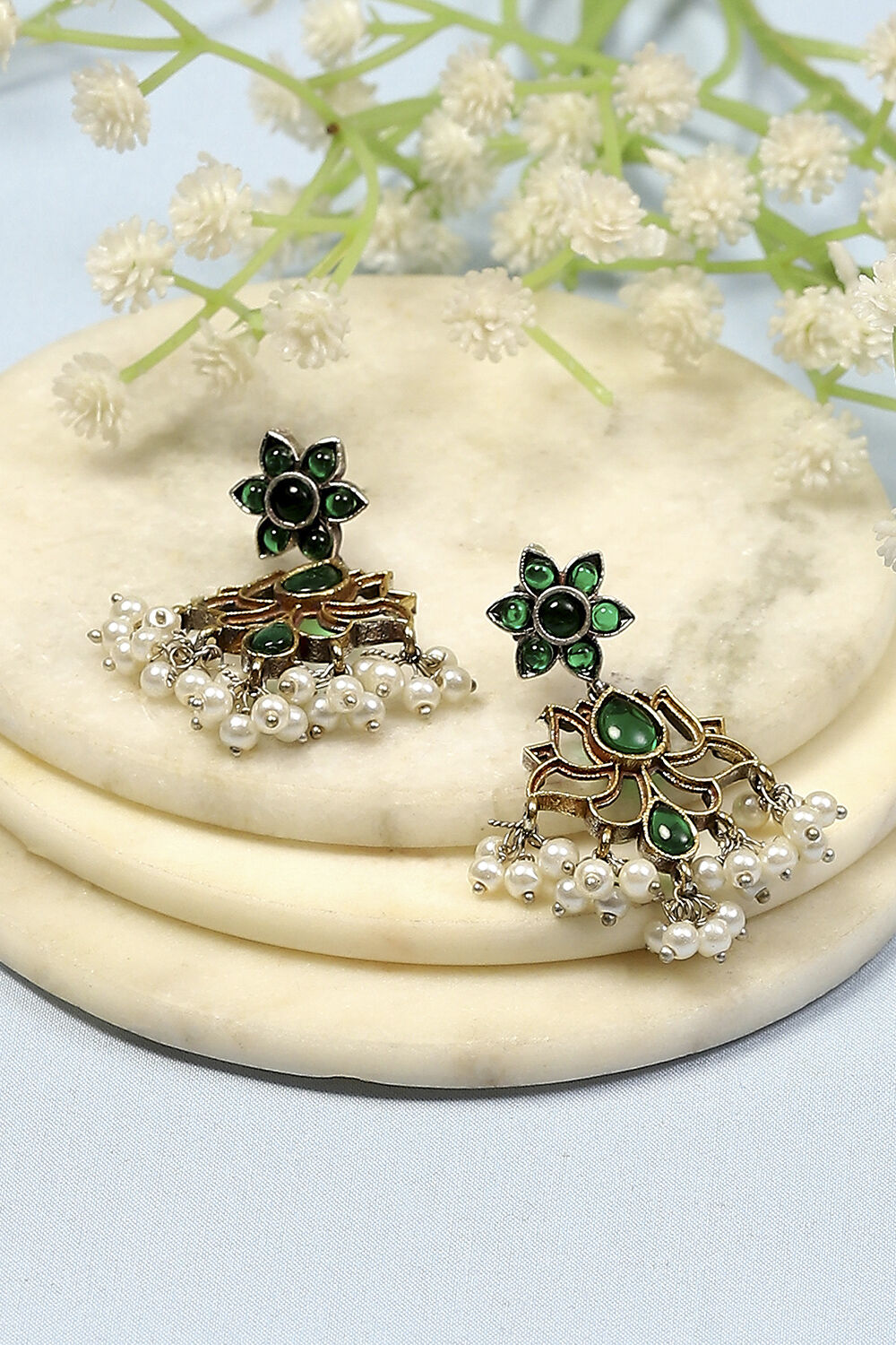 Green Alloy Drop & Danglers image number 0