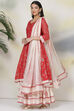 Red Poly Cotton Lehenga Set image number 4