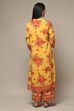 Yellow Rayon Asymmetric Kurta Palazzo 2 Piece Set image number 2