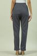 Charcoal Black Cotton Pants image number 4