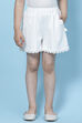 White Cotton Shorts image number 0