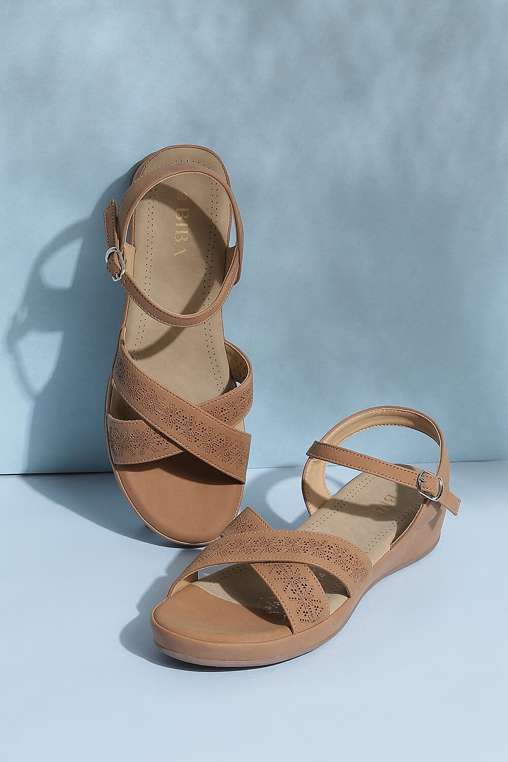Pu hotsell wedge sandals