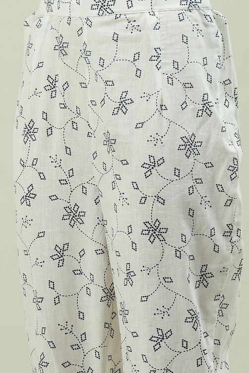 Blue Cotton Power Loom Unstitched Suit Set image number 2
