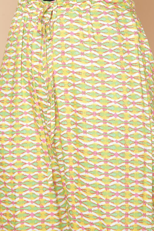 Yellow Rayon Straight Kurta Pants Set image number 2
