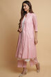 Dusky Pink Cotton Straight Kurta Palazzo Suit Set image number 6