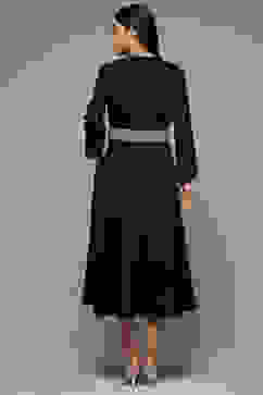 Black Rayon Straight Dress image number 2