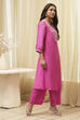 Pink Embroidered Straight Kurta Set image number 5