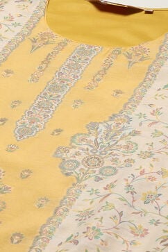 Yellow Cotton Blend Straight Yarndyed Kurta Suit Set image number 1