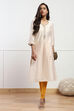 Camel Cotton Blend Solid Churidar image number 0