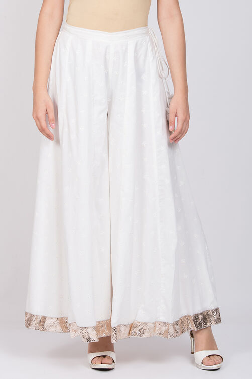 White Cotton Palazzo image number 0