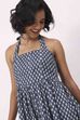Indigo Cotton Printed Straight Dress image number 1