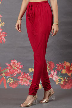 Rohit Bal Red Silk Flared Solid Suit Set image number 3