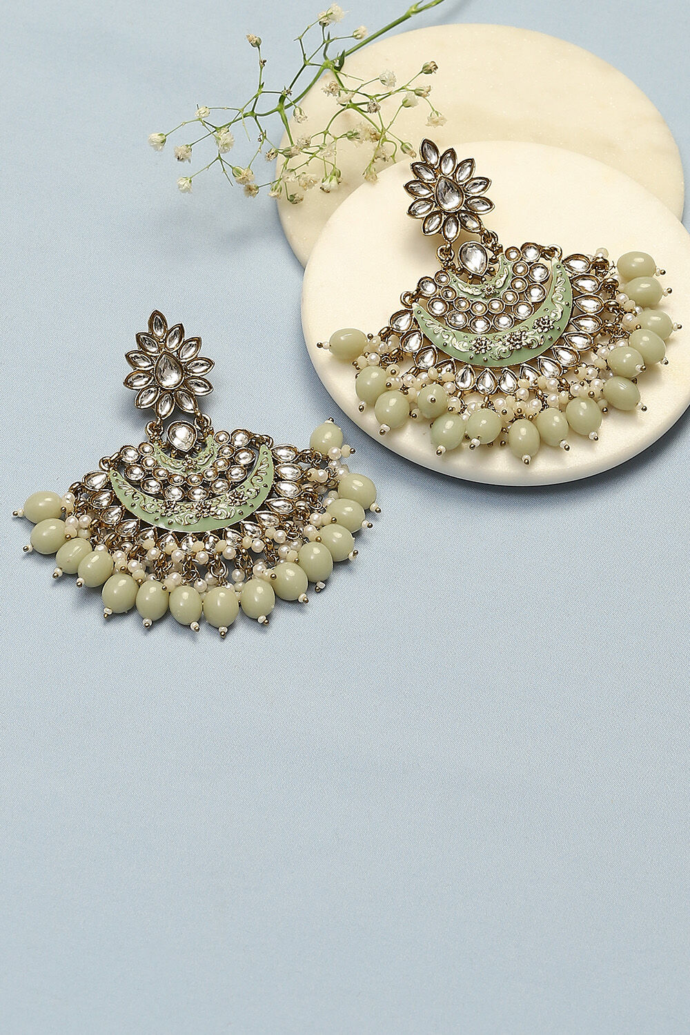 Light Grey Alloy Earrings image number 0